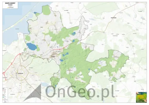 Mapa gminy Sianów